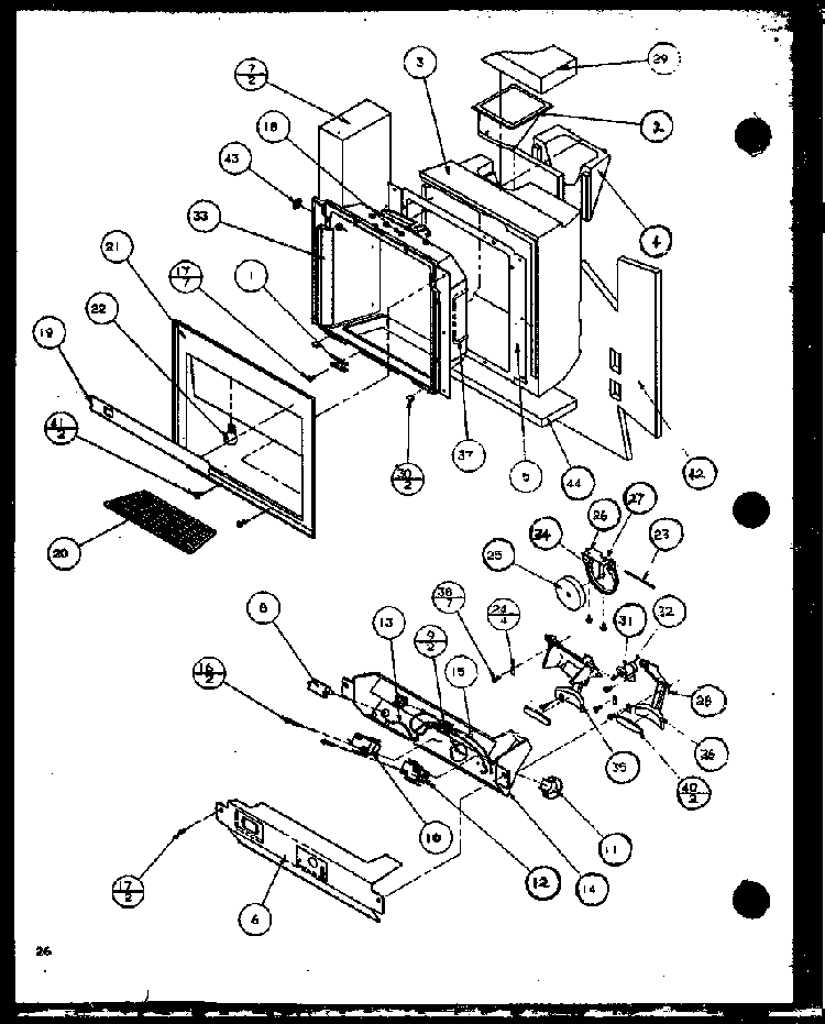 Ice And Water Cavity Diagram and Parts List for 2599CIWL-P1121501WL  Amana Refrigerator