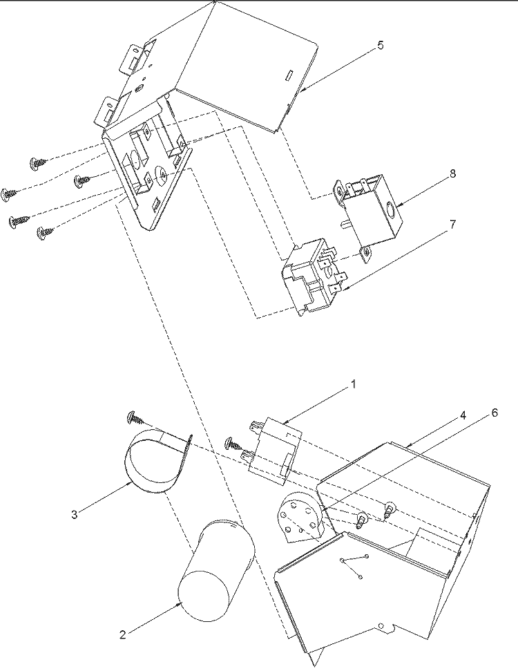 CONTROL ASSEMBLY Diagram and Parts List for AAC051FRA PAAC051FRA0 Amana Air Conditioner