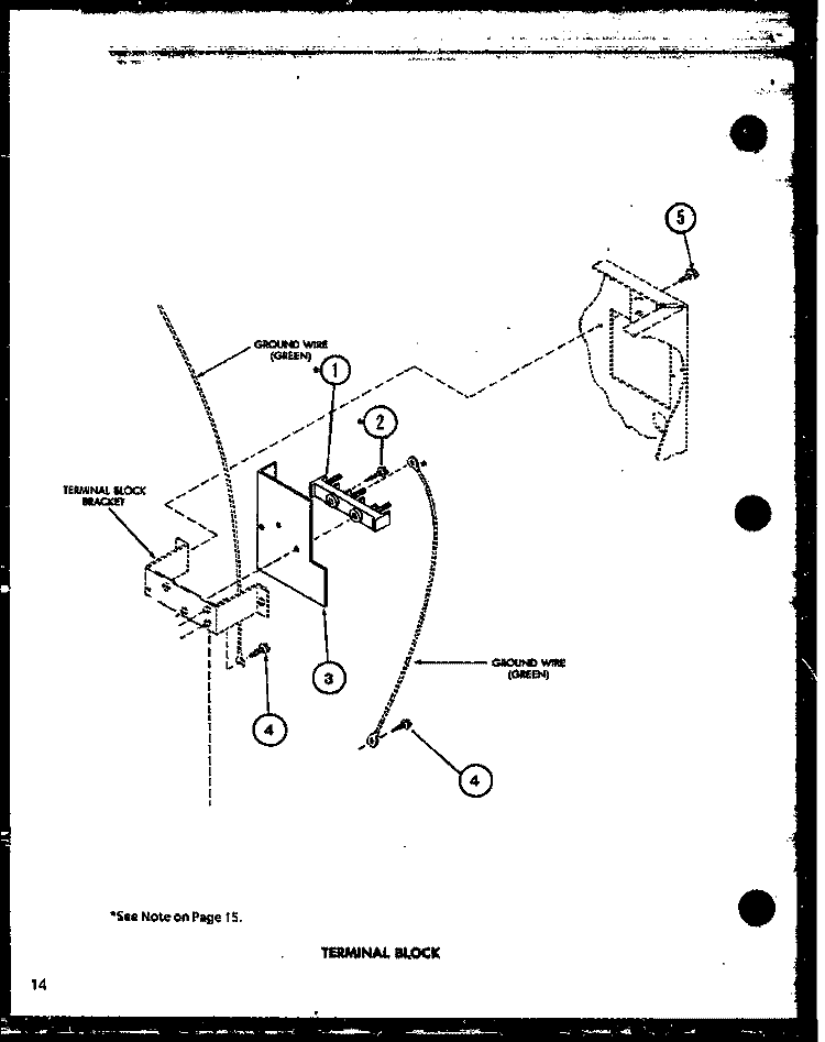 TERMINAL BLOCK Diagram and Parts List for LED302 P7762221W Amana Dryer