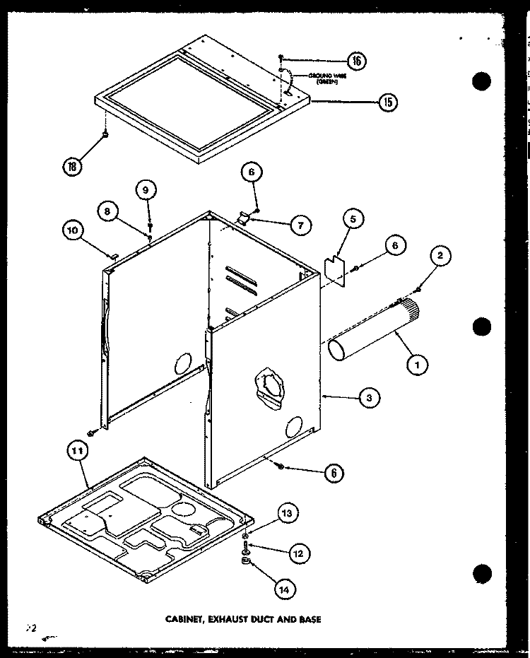CABINET Diagram and Parts List for LED302 P7762221W Amana Dryer
