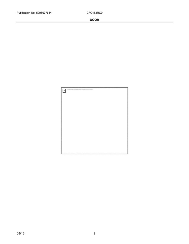 Door Diagram and Parts List for CFC183RC0  Crosley Freezer