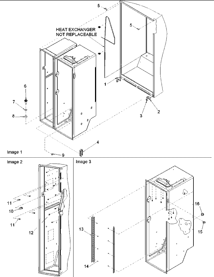 Cabinet Parts & Toe Grille Diagram and Parts List for ARS2606BW PARS2606BW0 Amana Refrigerator