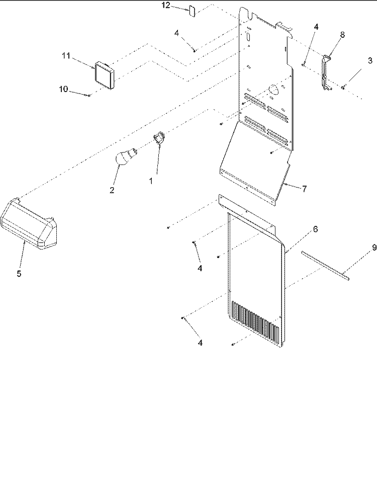 Fz Lighting & Fz Back Diagram and Parts List for ARS2606BW PARS2606BW0 Amana Refrigerator