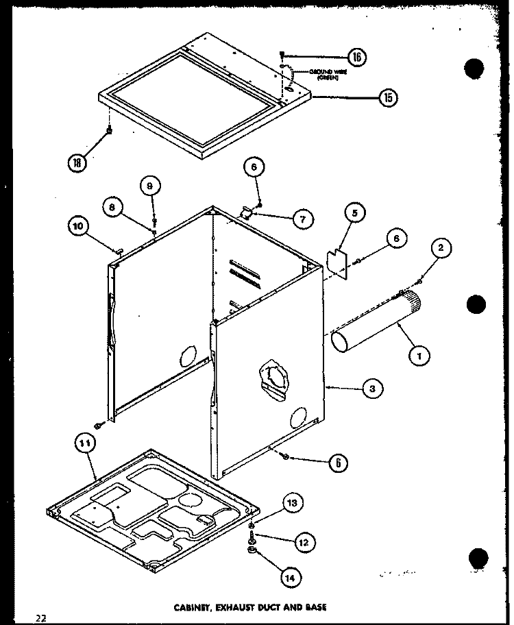 CABINET Diagram and Parts List for LED502 P7762223W Amana Dryer