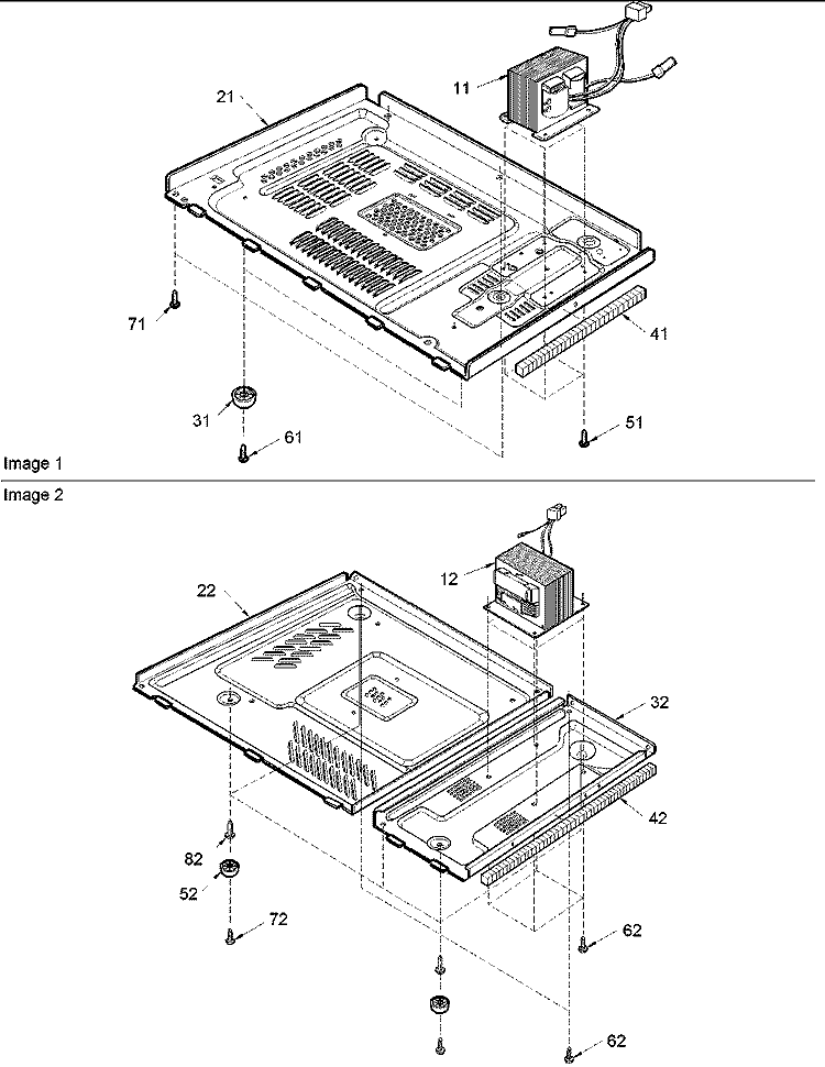 BASE Diagram and Parts List for ACM1460AB PACM1460AB0 Amana Microwave
