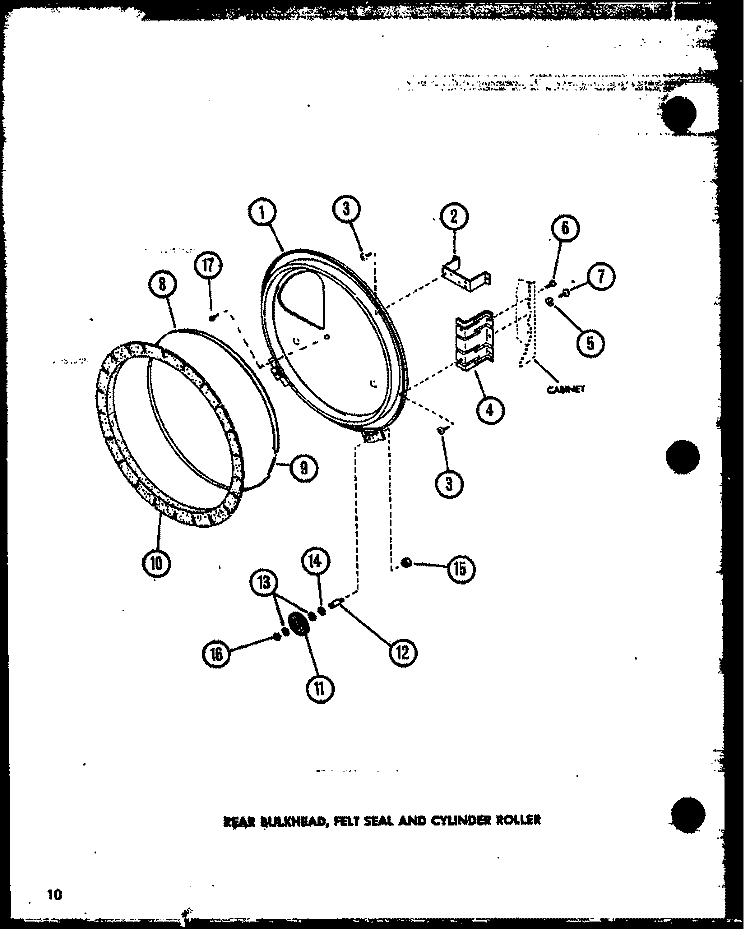 REAR BULKHEAD Diagram and Parts List for LED902 P7804819W Amana Dryer