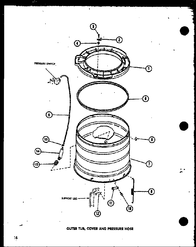 Section 22 Diagram and Parts List for TAA200 P75751-8W Amana Washer