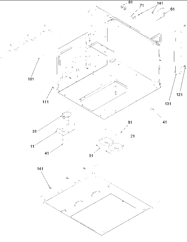 CHASSIS ASSEMBLY PARTS Diagram and Parts List for MC22MP P1198706M Amana Microwave