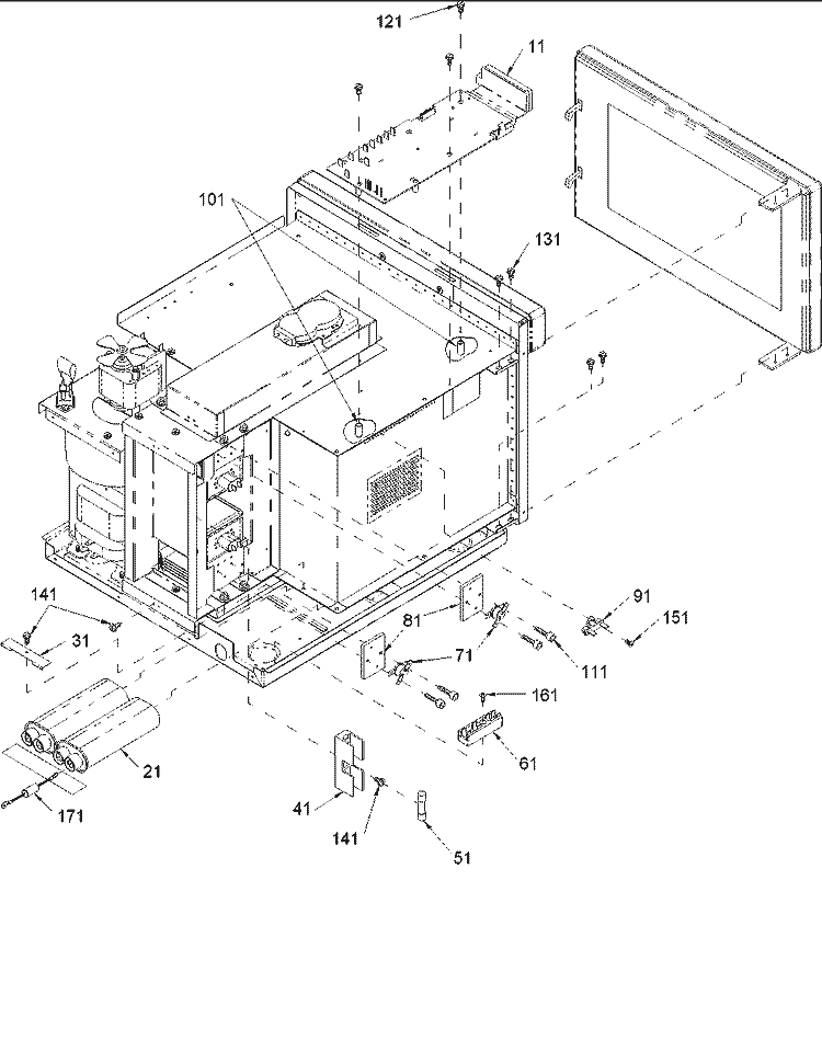 ELECTRICAL COMPONENTS Diagram and Parts List for DEC18E P1325211M Menumaster Microwave