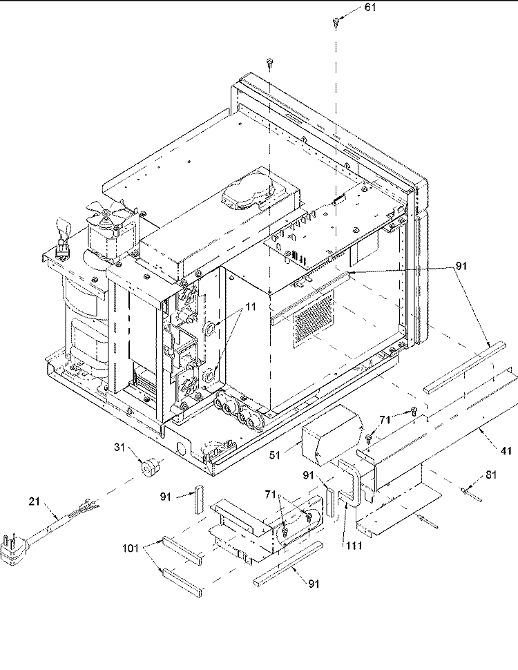 LIGHT ASSY Diagram and Parts List for DEC18E P1325211M Menumaster Microwave
