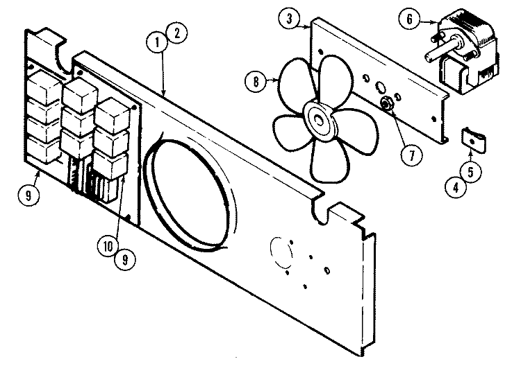 BLOWER MOTOR (COOLING) Diagram and Parts List for WW2780B-C  Jenn-Air Wall Oven