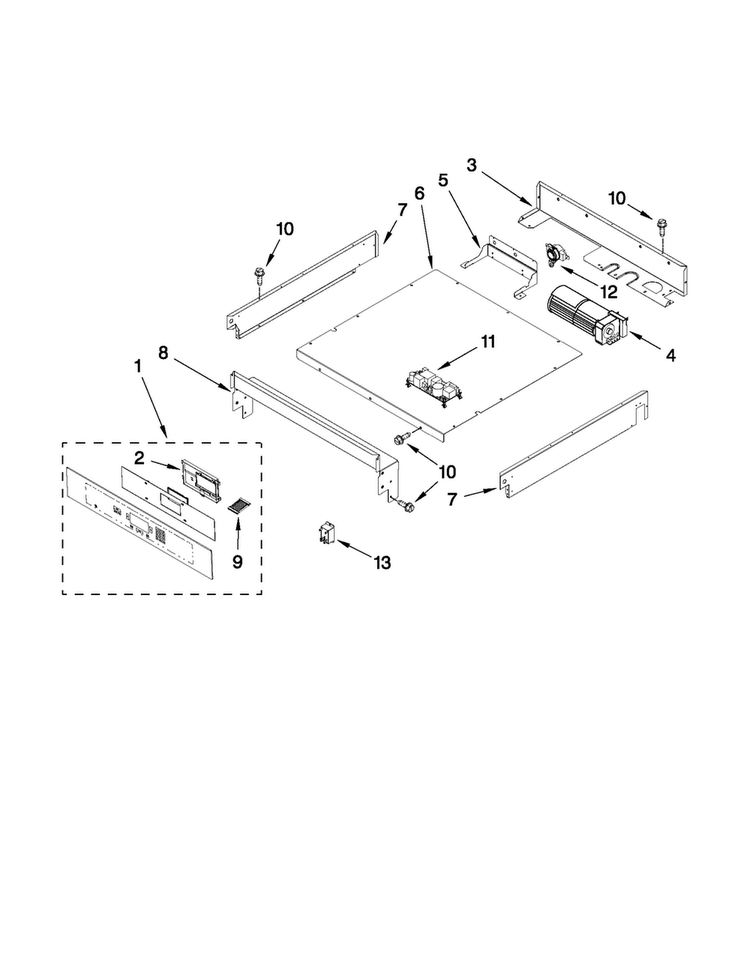 Control Panel Parts Diagram and Parts List for JJW2427WS01  Jenn-Air Wall Oven