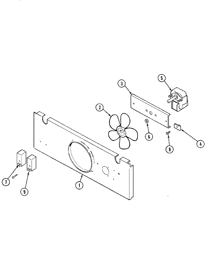 BLOWER MOTOR (COOLING) Diagram and Parts List for CWE6230ADB  Maytag Wall Oven