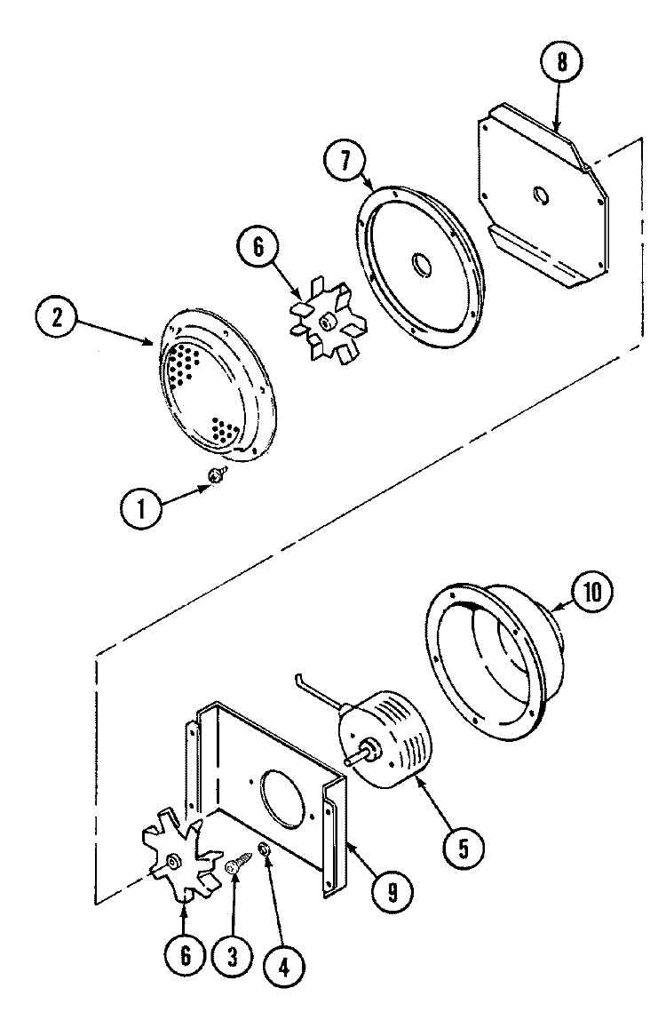 BLOWER MOTOR (CONVECTION) Diagram and Parts List for CWE6230ADB  Maytag Wall Oven