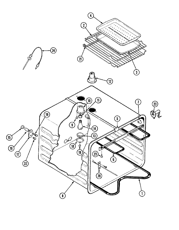 OVEN LINER (W256W) Diagram and Parts List for W256W  Jenn-Air Wall Oven