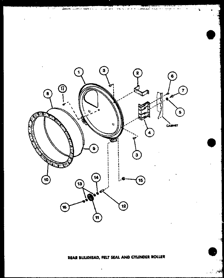 REAR BULKHEAD Diagram and Parts List for LE3902L P1122604W L Amana Dryer