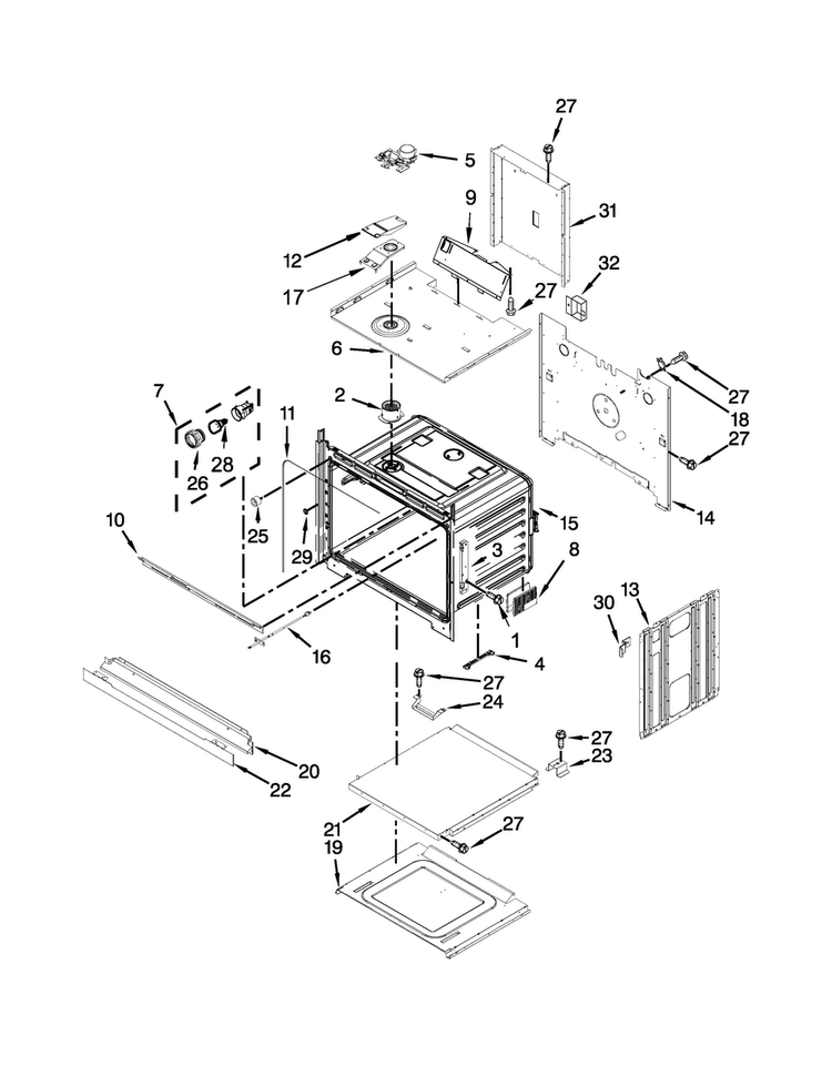 Oven Parts Diagram and Parts List for MEW9530DS01  Maytag Wall Oven