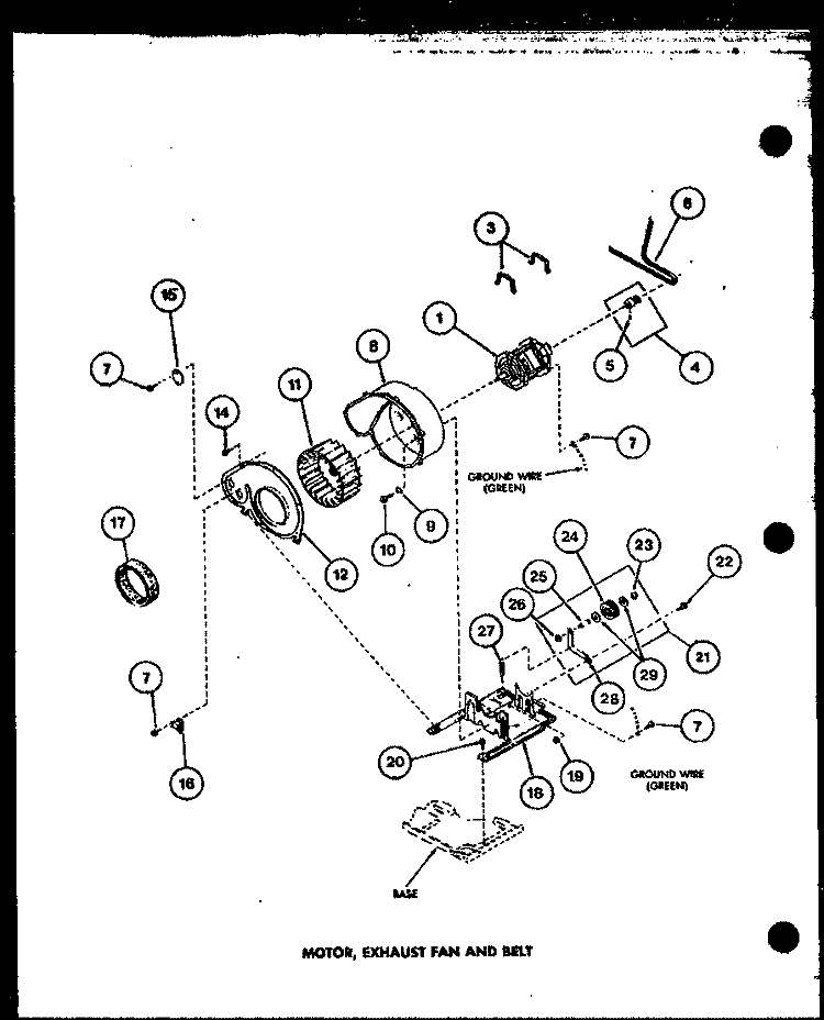 MOTOR Diagram and Parts List for LE3902L P1122604W L Amana Dryer