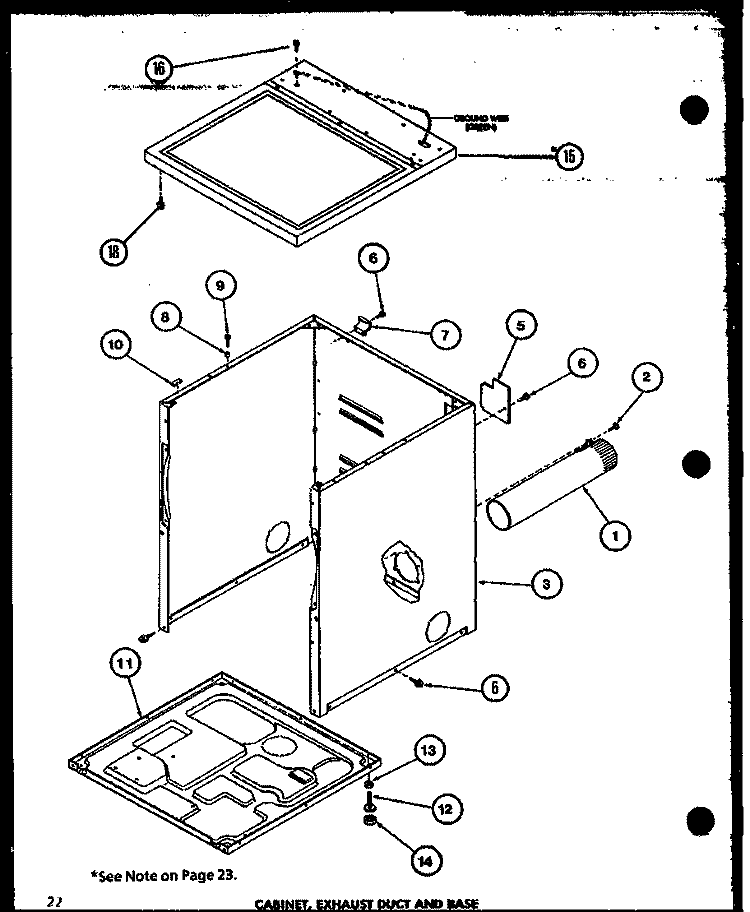 CABINET Diagram and Parts List for LE3902L P1122604W L Amana Dryer