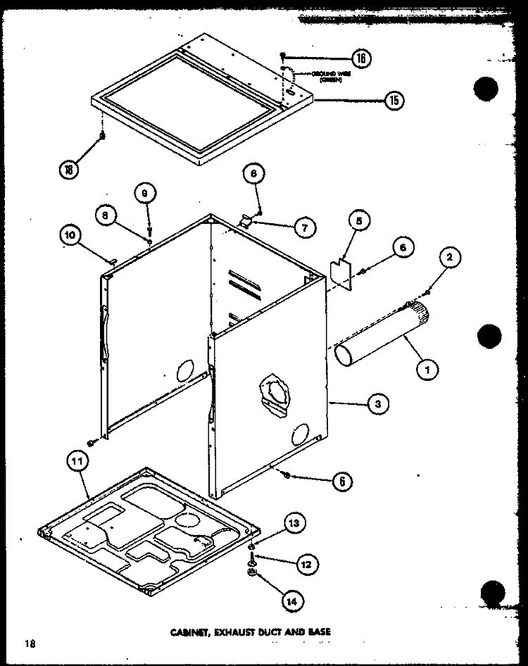 CABINET Diagram and Parts List for CE9002 P7804829W Amana Dryer