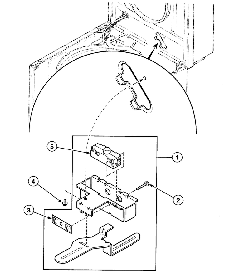Lid Switch Diagram and Parts List for SWT221WM  Speed Queen Washer