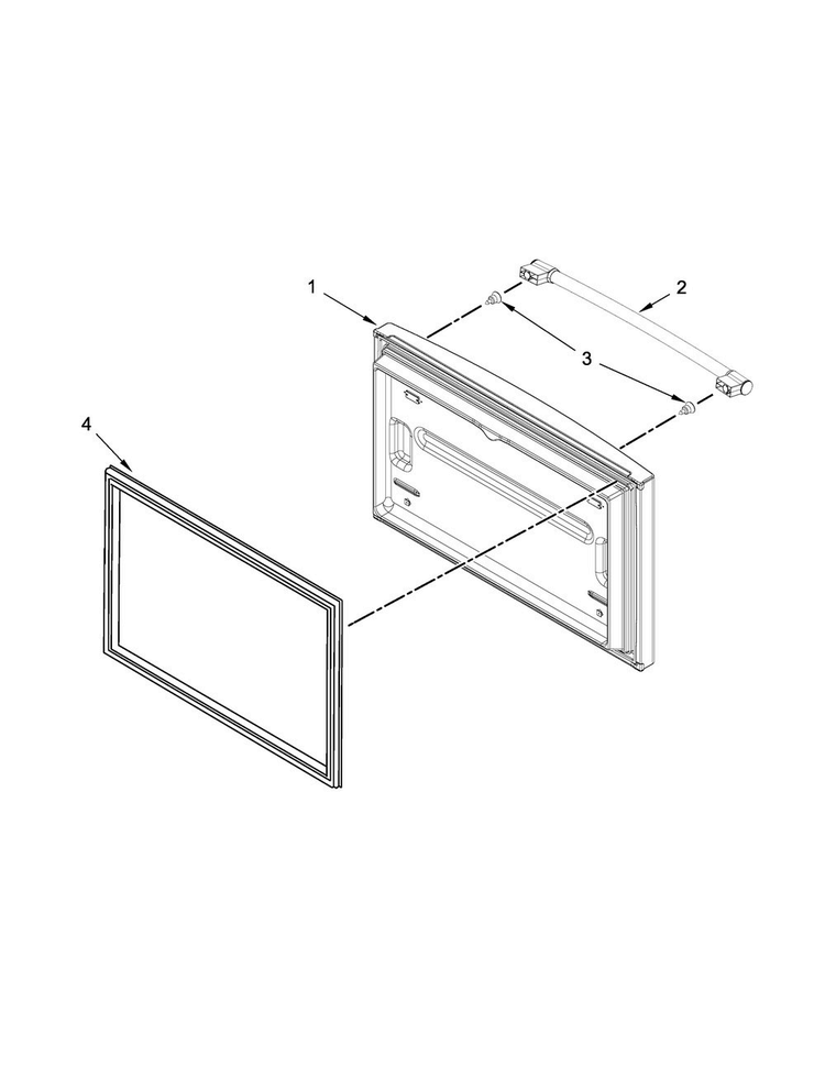 Freezer Door Parts Diagram and Parts List for MFC2062FEZ00  Maytag Refrigerator