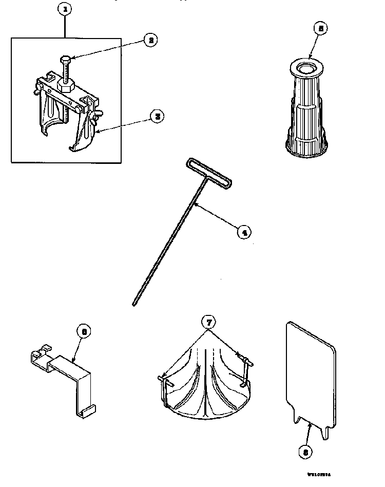 Special Tools Diagram and Parts List for LW8363W2 PLW8363W2B Amana Washer