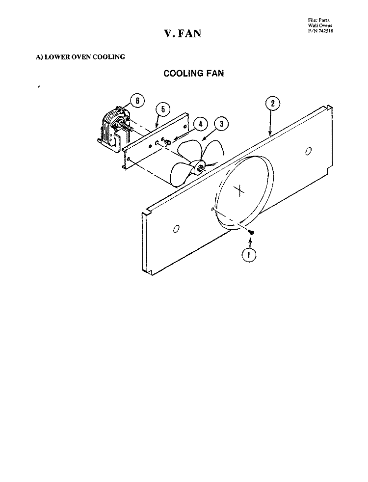 FAN (LOWER) Diagram and Parts List for W204  Jenn-Air Microwave Oven Combo
