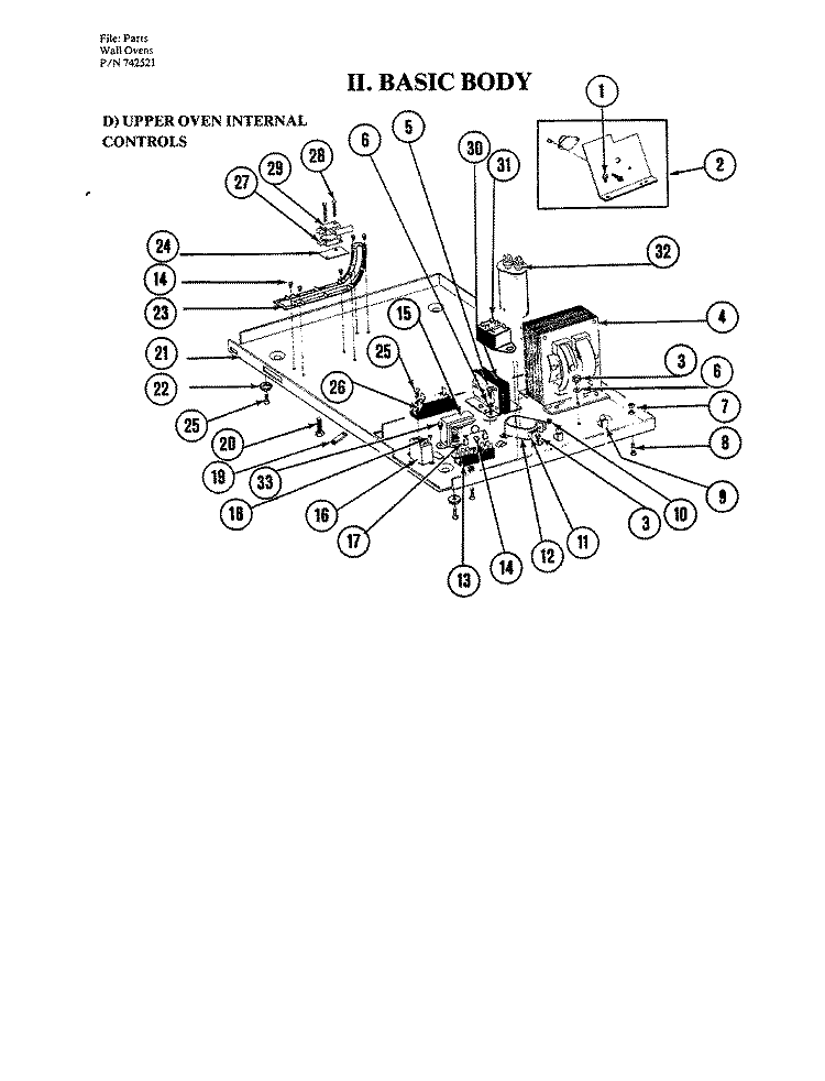 BODY (UPPER) Diagram and Parts List for W224  Jenn-Air Microwave Oven Combo