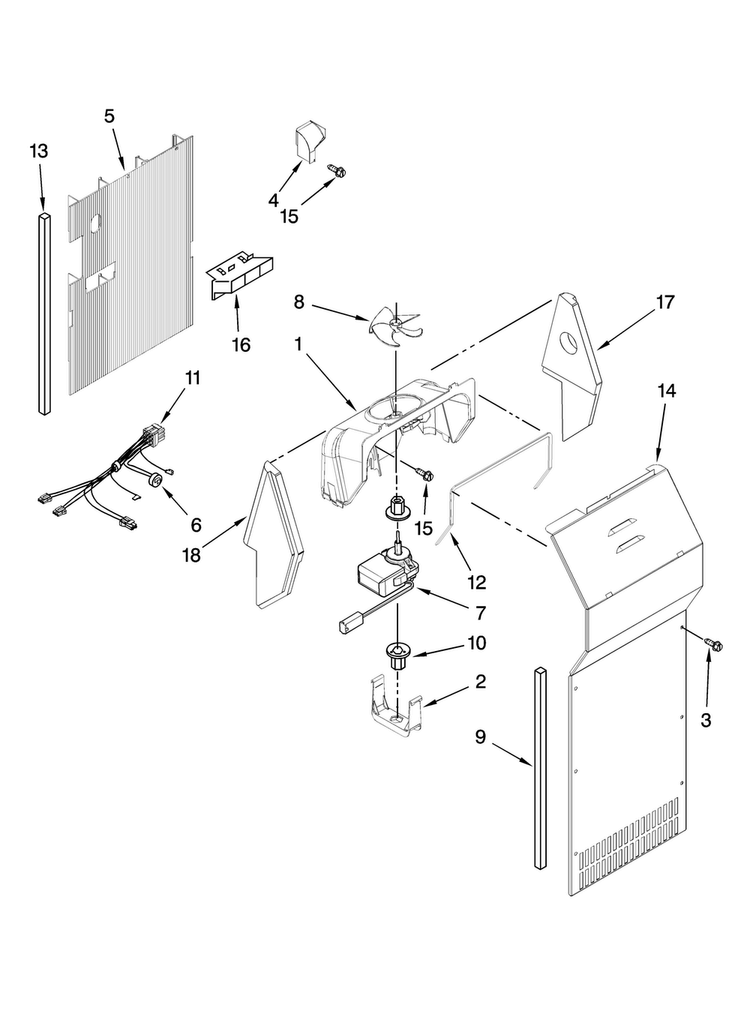 Air Flow Parts, Optional Parts Diagram and Parts List for MSD2542VEU01  Maytag Refrigerator