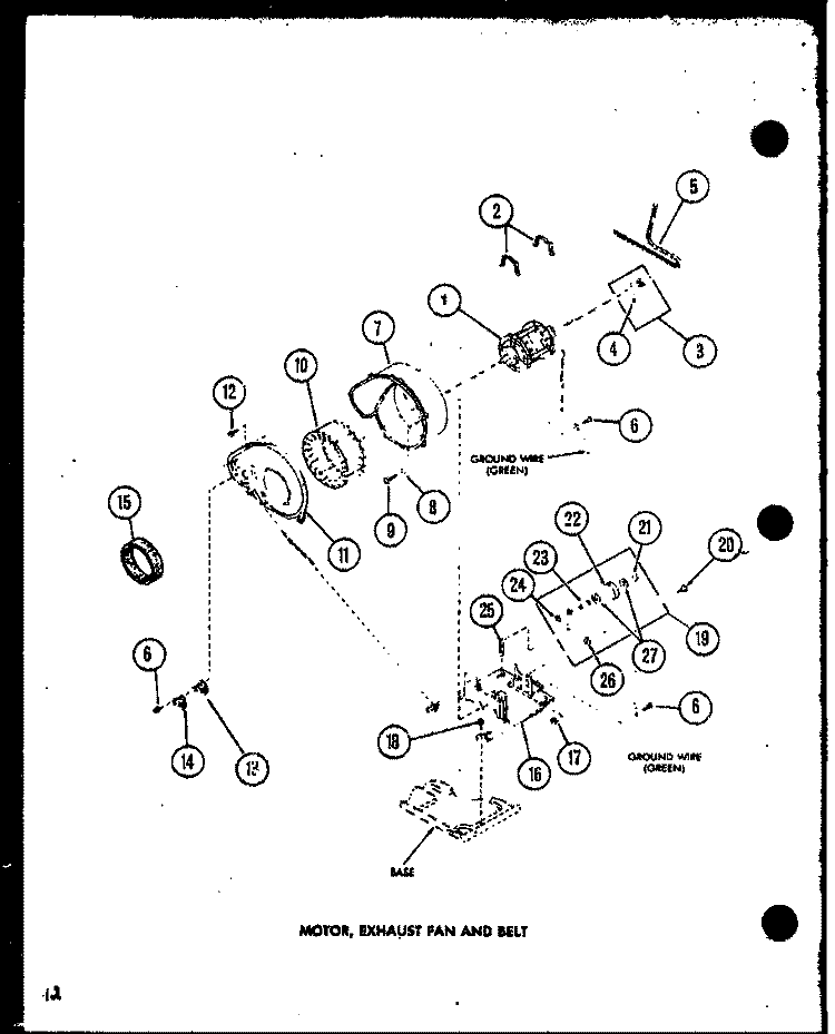 MOTOR Diagram and Parts List for CE3402L P1118309W L Amana Dryer