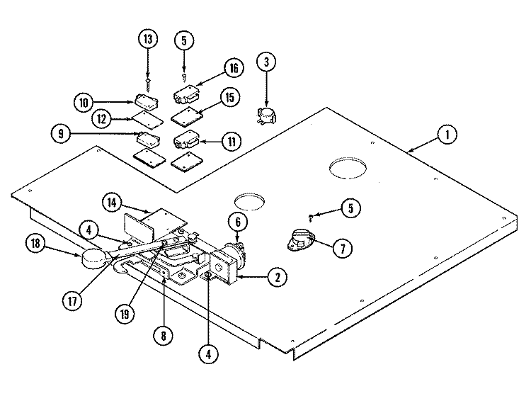 INTERNAL CONTROLS Diagram and Parts List for SEG196  Jenn-Air Range