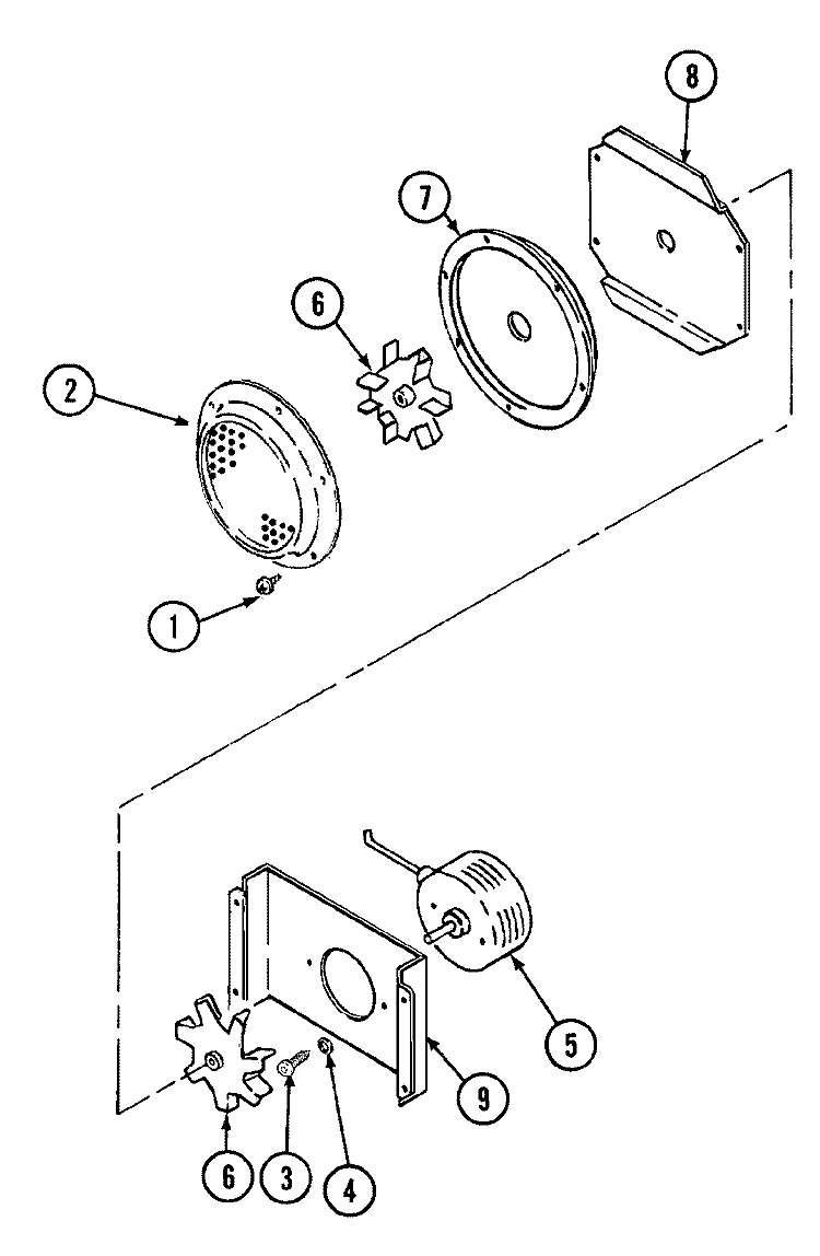 BLOWER MOTOR - CONVECTION Diagram and Parts List for SEG196  Jenn-Air Range
