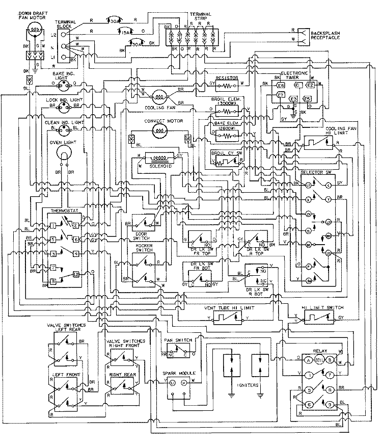 WIRING INFORMATION (SVD8310S - C) Diagram and Parts List for SVD8310S-C  Jenn-Air Range