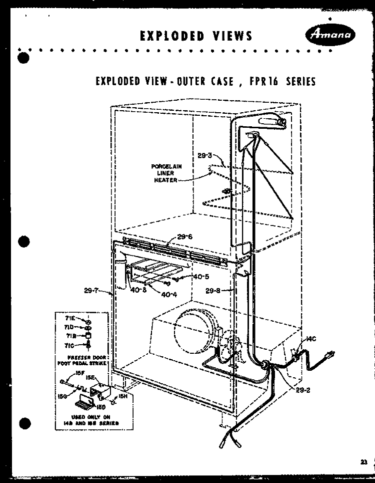 Page 5 Diagram and Parts List for FPR18LB  Amana Refrigerator