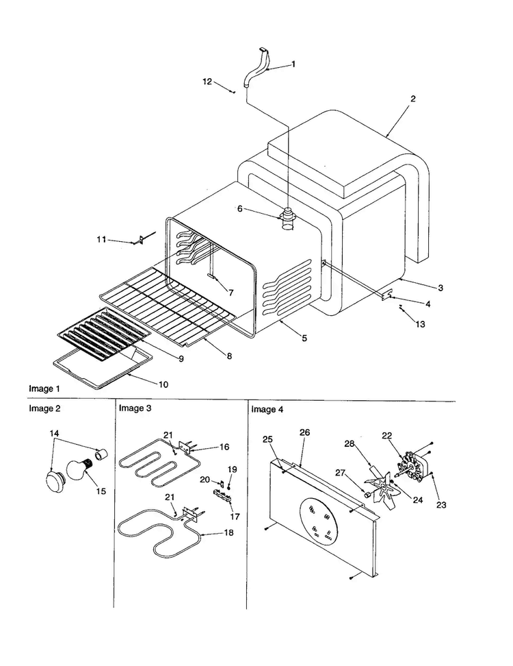 Cavity Diagram and Parts List for ARTC7021W-P1143814NW  Amana Range