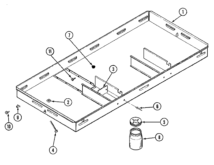BODY Diagram and Parts List for 22401  Jenn-Air Cooktop