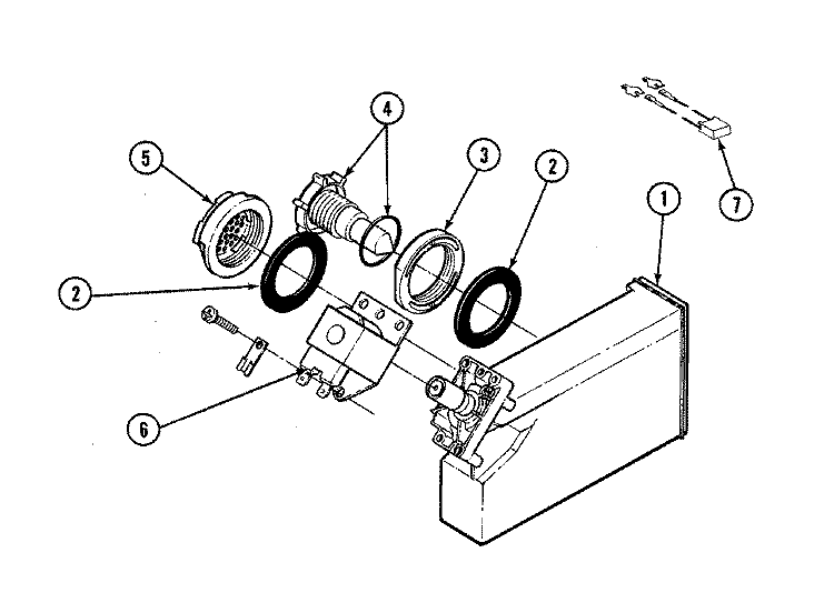 RINSE DISPENSER (DU588W) Diagram and Parts List for DU588W  Jenn-Air Dishwasher