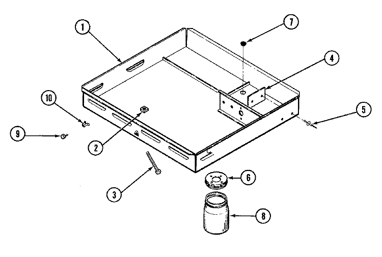 BODY Diagram and Parts List for 22001  Jenn-Air Cooktop