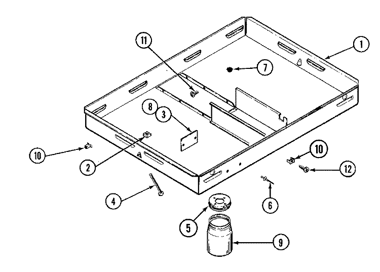 BODY Diagram and Parts List for 22113  Jenn-Air Cooktop