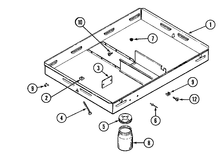 BODY Diagram and Parts List for 22116  Jenn-Air Cooktop