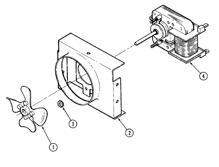 BLOWER ASSEMBLY Diagram and Parts List for 22115  Jenn-Air Cooktop