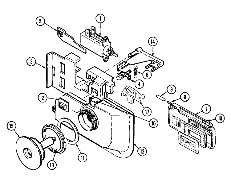 RINSE AID & SOAP DISPENSER Diagram and Parts List for DW860UQB  Jenn-Air Dishwasher