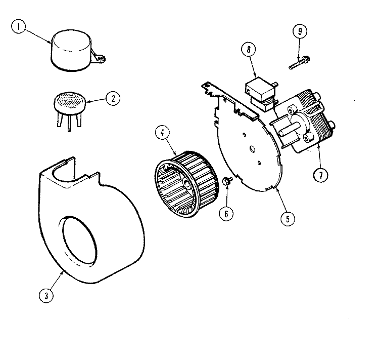 BLOWER Diagram and Parts List for DW860UQB  Jenn-Air Dishwasher