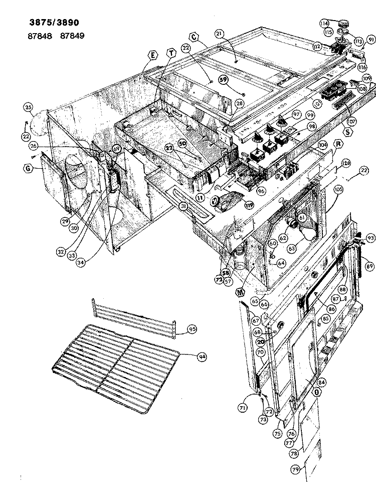 PARTS LIST Diagram and Parts List for 87848  Jenn-Air Cooktop
