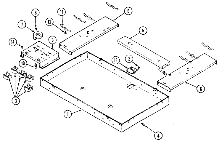 BODY Diagram and Parts List for CCR567B-C  Jenn-Air Cooktop