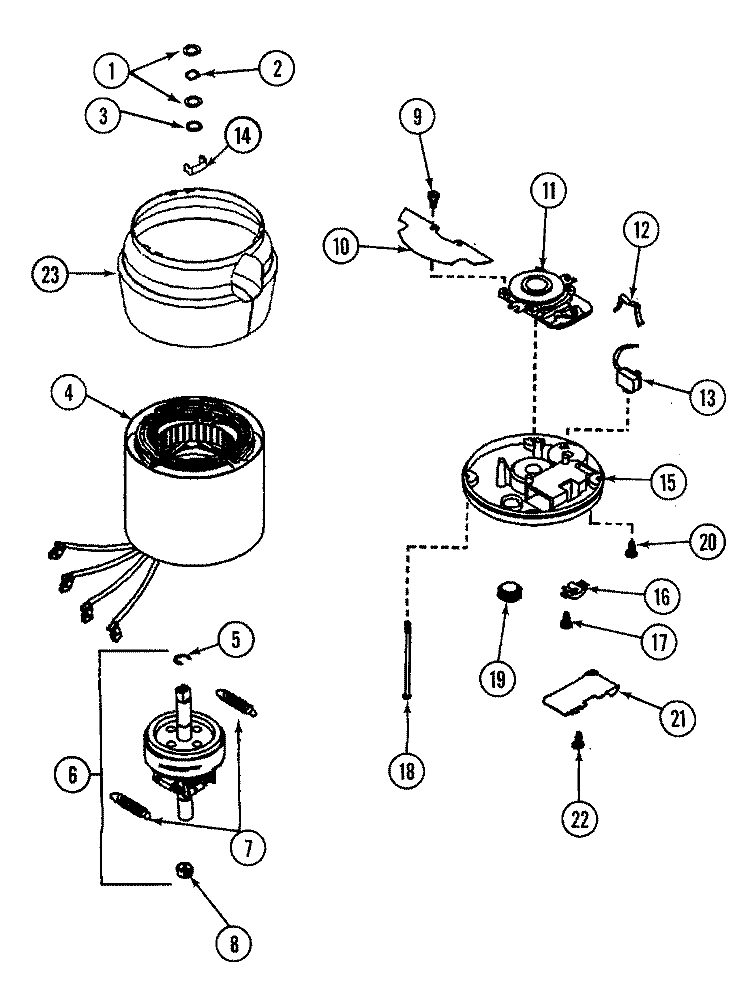 ELECTRICAL COMPONENTS Diagram and Parts List for GC75  Jenn-Air Food Waste Disposer