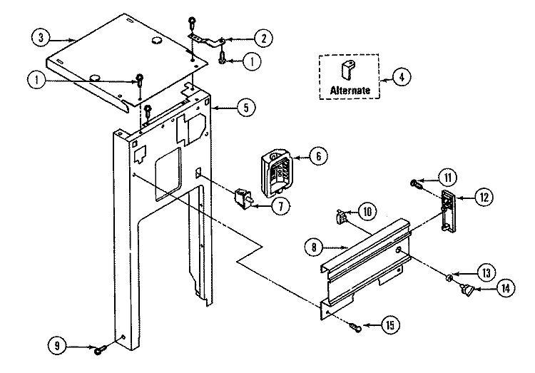 CONTROL PANEL Diagram and Parts List for TC400  Jenn-Air Trash Compactor