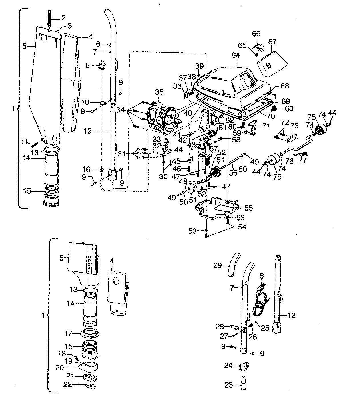 03 - HANDLE, OUTERBAG, HOOD Diagram and Parts List for 1340  Maytag Washer