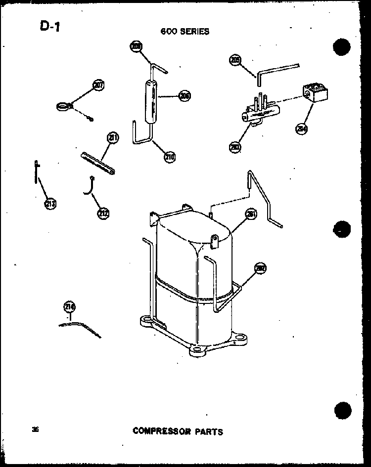 Compressor Parts Diagram and Parts List for 619-3P P54720-45R Amana Air Conditioner